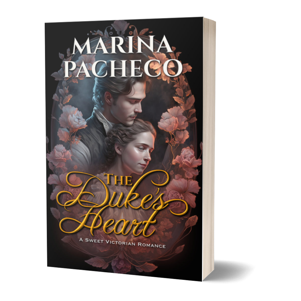 3D paperback book of The Duke's heart by Marina Pacheco
