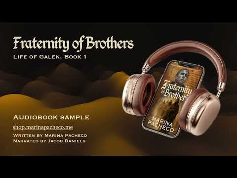Image of a phone with headphones for the short sample of the Fraternity of Brothers audiobook.