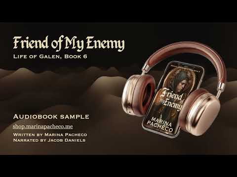 Image of a phone with headphones for the short sample of Friend of My Enemy audiobook.